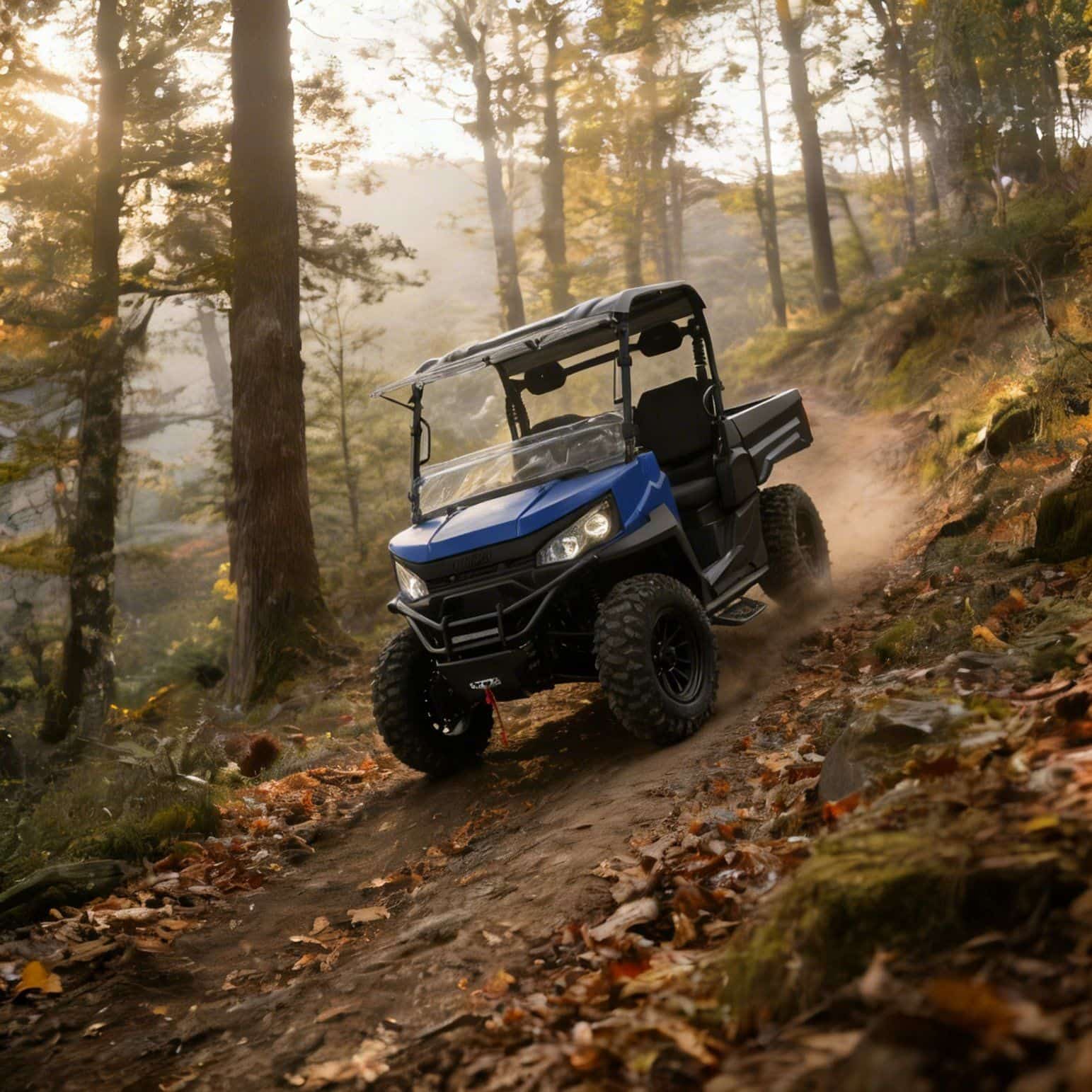 4WD UTV 73,6V 20KW Peak Power 400A контролер 350kg Кревет за отпадоци