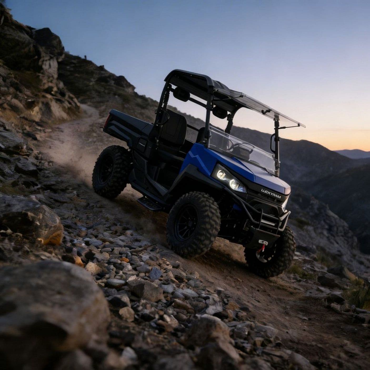 73,6V електричен UTV 4WD EPS Волан 20KW Максимална моќност за лов