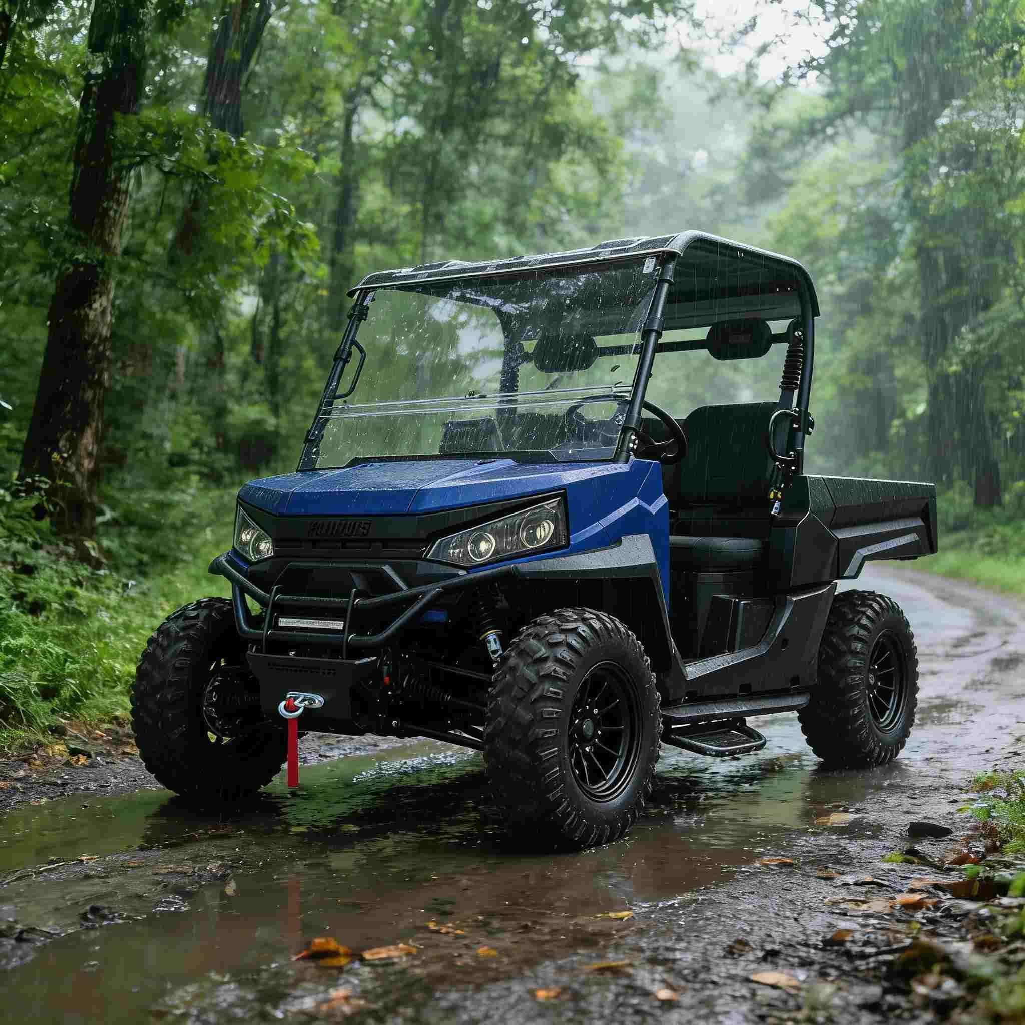 Електричен UTV 4WD за лов 20KW Врвна моќност 1000kg Влечење