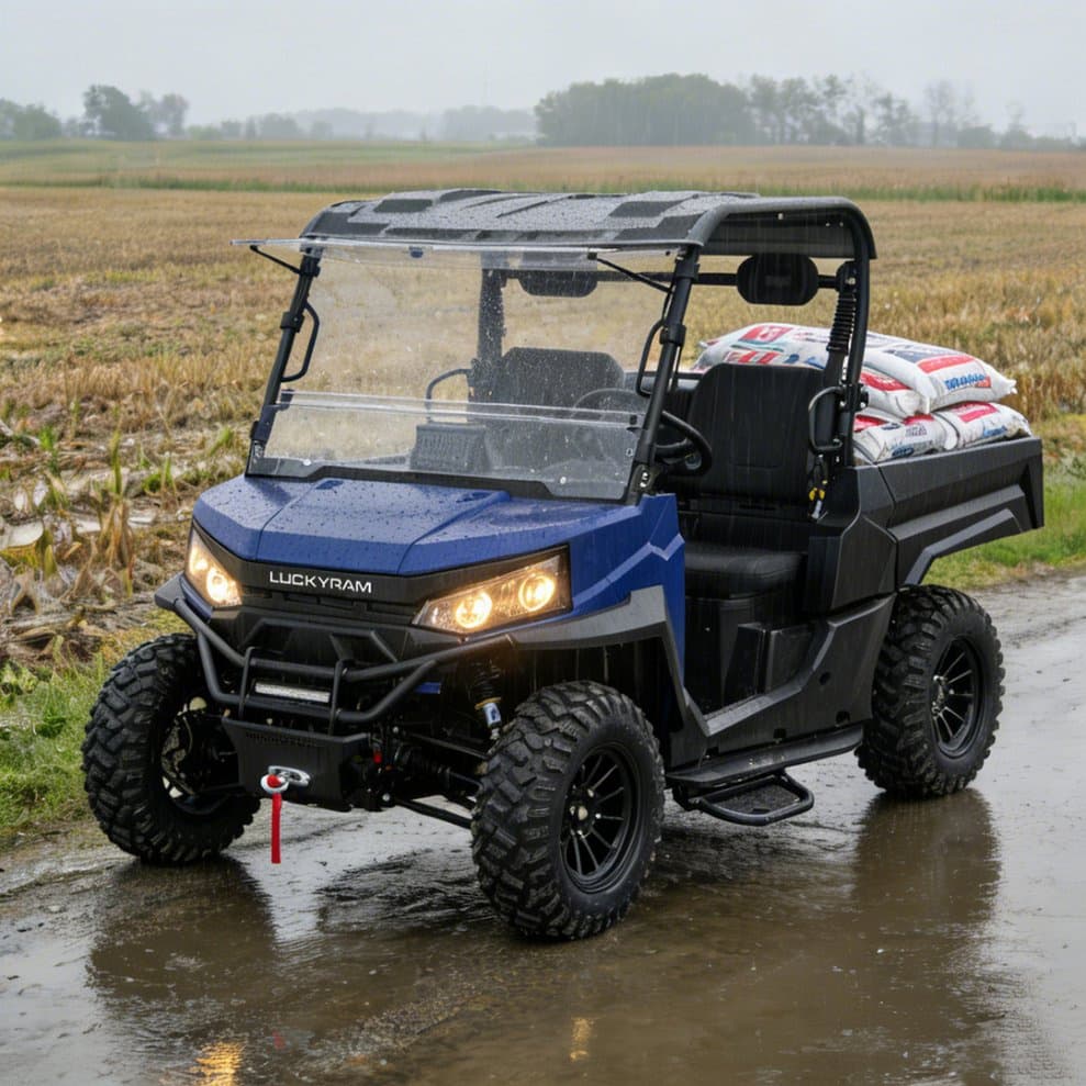 Моќна 4WD Farm UTV литиумска батерија EPS 350kg Вчитување 400mm Wading