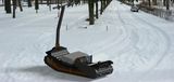 Моќен комунален транспорт за снег Snowfox Tracked Farmers Електрични моторни санки