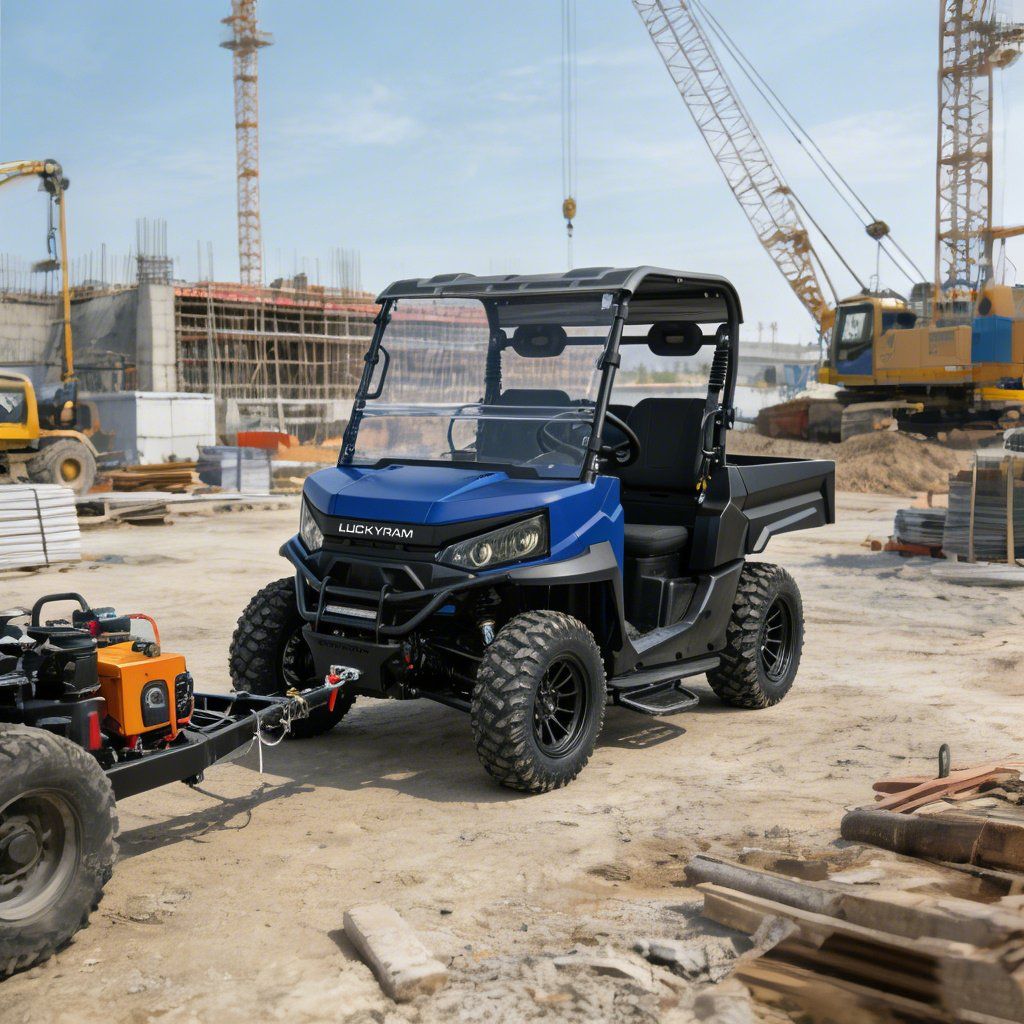Ranch Work UTV 4WD 10KW AC Motor 670kg Вчитување 1000kg Влечење